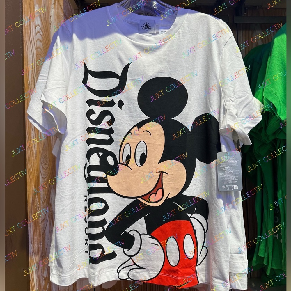 Disney White Mickey Mouse Short Sleeve Tee with Red Accents